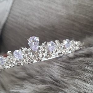 Silver Color Crystal Rhinestone Crown and Tiara Wedding Hair Accessories Bridal